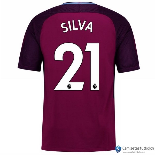 Camiseta Manchester City Segunda equipo Silva 2017-18